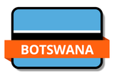 Botswana State Flags Stickers