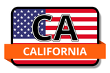 California State Flags Stickers