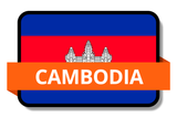 Cambodia State Flags Stickers