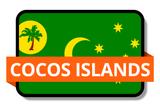 Cocos Islands State Flags Stickers