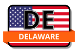 Delaware State Flags Stickers