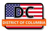 District of Columbia State Flags Stickers