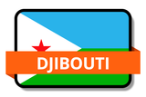 Djibouti State Flags Stickers