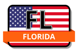 Florida State Flags Stickers
