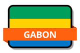 Gabon State Flags Stickers
