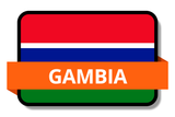 Gambia State Flags Stickers