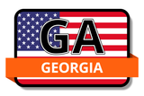 Georgia State Flags Stickers