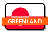 Greenland State Flags Stickers