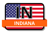 Indiana State Flags Stickers
