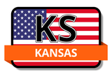 Kansas State Flags Stickers