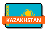 Kazakhstan State Flags Stickers