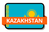 Kazakhstan State Flags Stickers