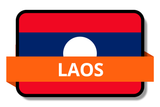 Laos State Flags Stickers