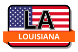 Louisiana State Flags Stickers