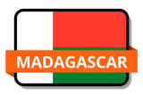 Madagascar State Flags Stickers