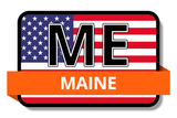 Maine State Flags Stickers