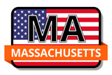Massachusetts State Flags Stickers
