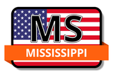 Mississippi State Flags Stickers