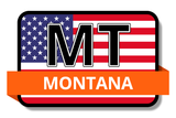 Montana State Flags Stickers