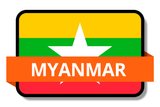 Myanmar State Flags Stickers