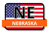 Nebraska State Flags Stickers