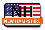 New Hampshire State Flags Stickers