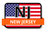 New Jersey State Flags Stickers