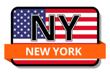 New York State Flags Stickers