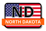 North Dakota State Flags Stickers