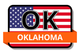 Oklahoma State Flags Stickers