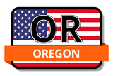 Oregon State Flags Stickers
