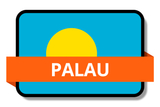 Palau State Flags Stickers