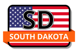 South Dakota State Flags Stickers