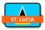 St. Lucia State Flags Stickers