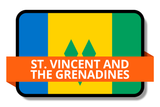 St. Vincent and The Grenadines State Flags Stickers