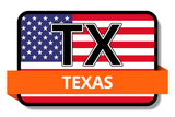 Texas State Flags Stickers