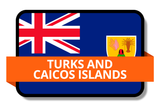 Turks and Caicos Islands State Flags Stickers
