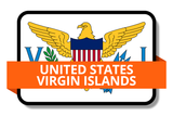 United States Virgin Islands State Flags Stickers