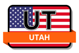 Utah State Flags Stickers