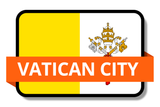 Vatican State Flags Stickers