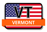 Vermont State Flags Stickers