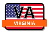 Virginia State Flags Stickers