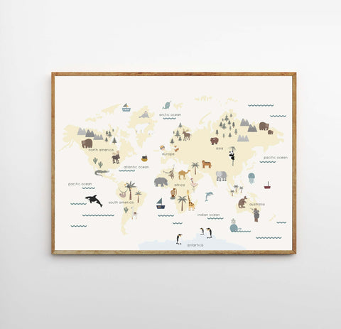 world map poster