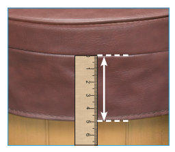 example guide of how to measure the spa cover skirt with a ruler