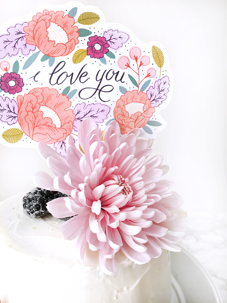 Paper Raven Co. Mother's Day Cake Topper Printable