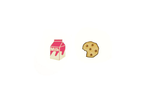 pink milk and cookie earrings