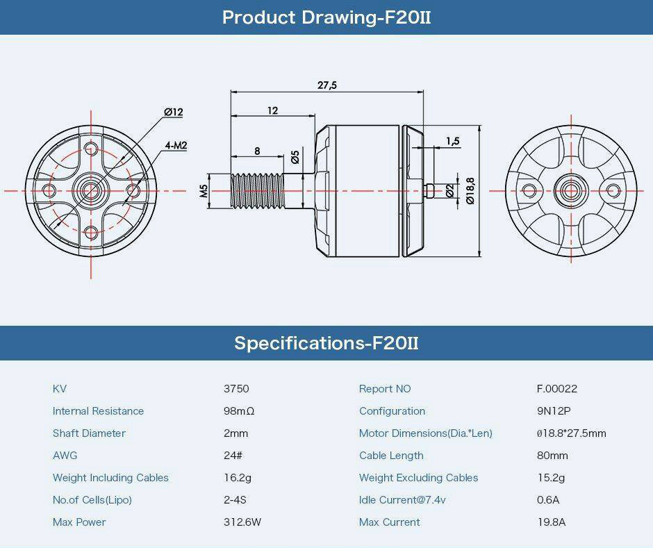 T-Motor F20 II 1408 3750KV