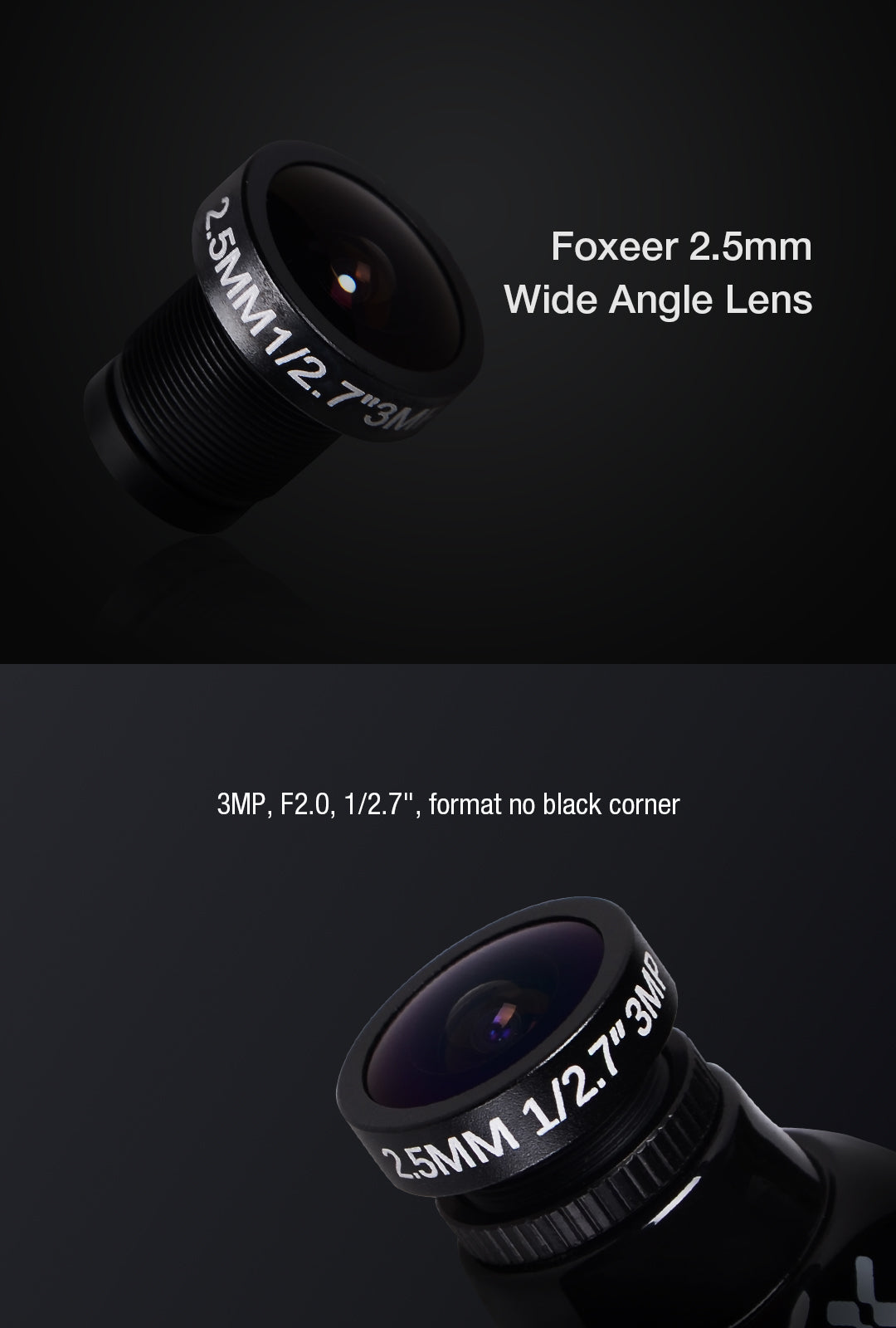 Foxeer M12 2.5mm Lens for Arrow/Monster/Predator/Falkor Mini/Full Size Camera (CL1196)