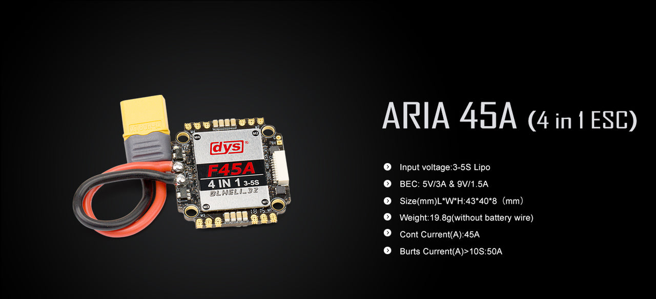 DYS Aria F45A 4-in-1 ESC BLHeli_32