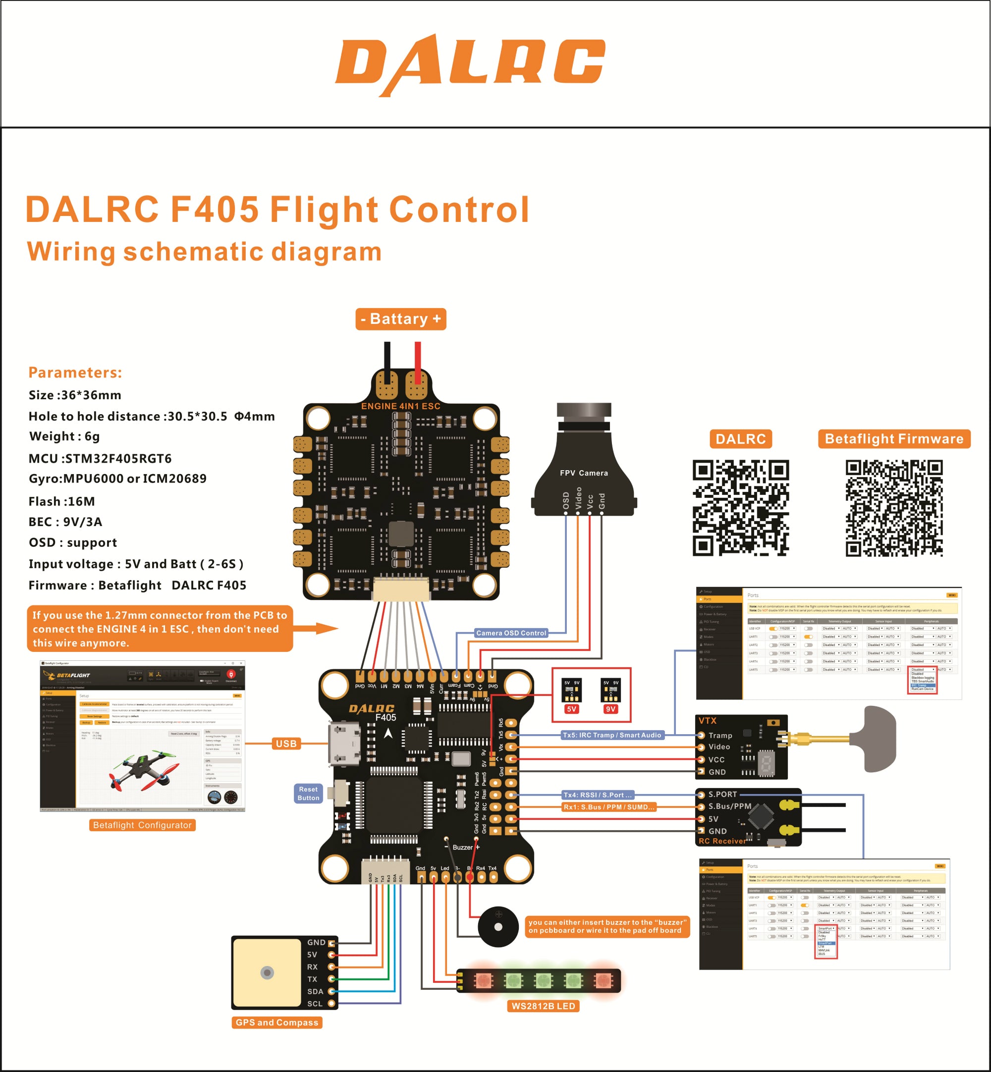 DALRC F405 Flight Controller